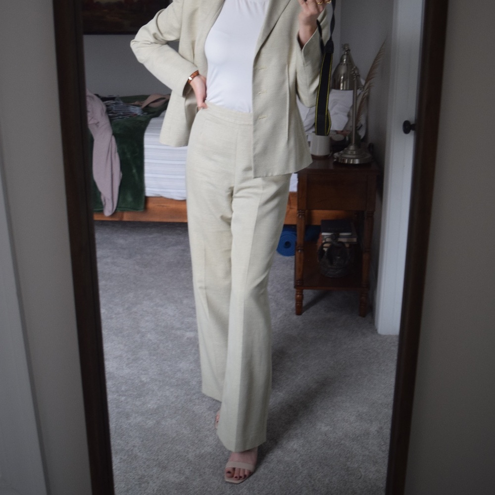 Tan 2-Piece Pantsuit